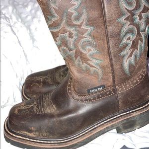 Cowgirl steel toe boots